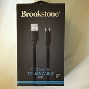 Brookstone Black Micro USB Cable